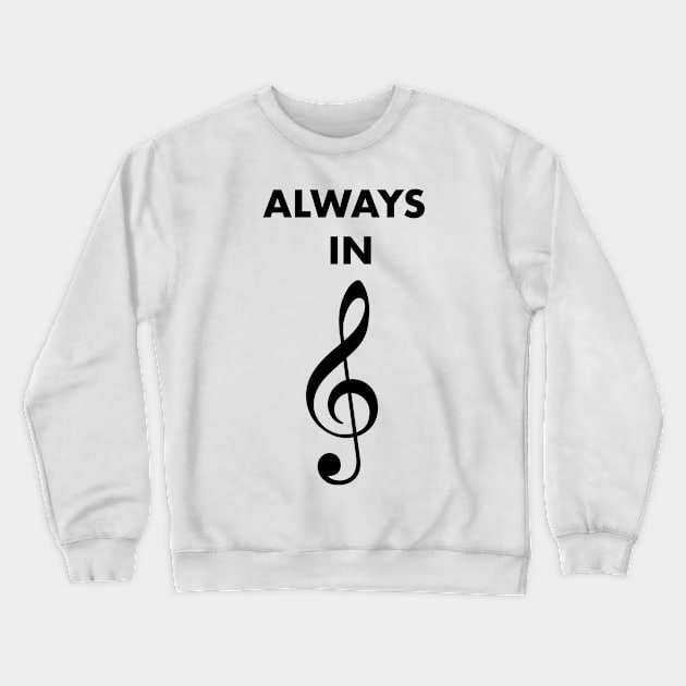 Trouble Clef Crewneck Sweatshirt by GramophoneCafe